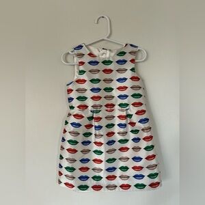Milly Minis Multicolor Lips Print Dress Size 5T